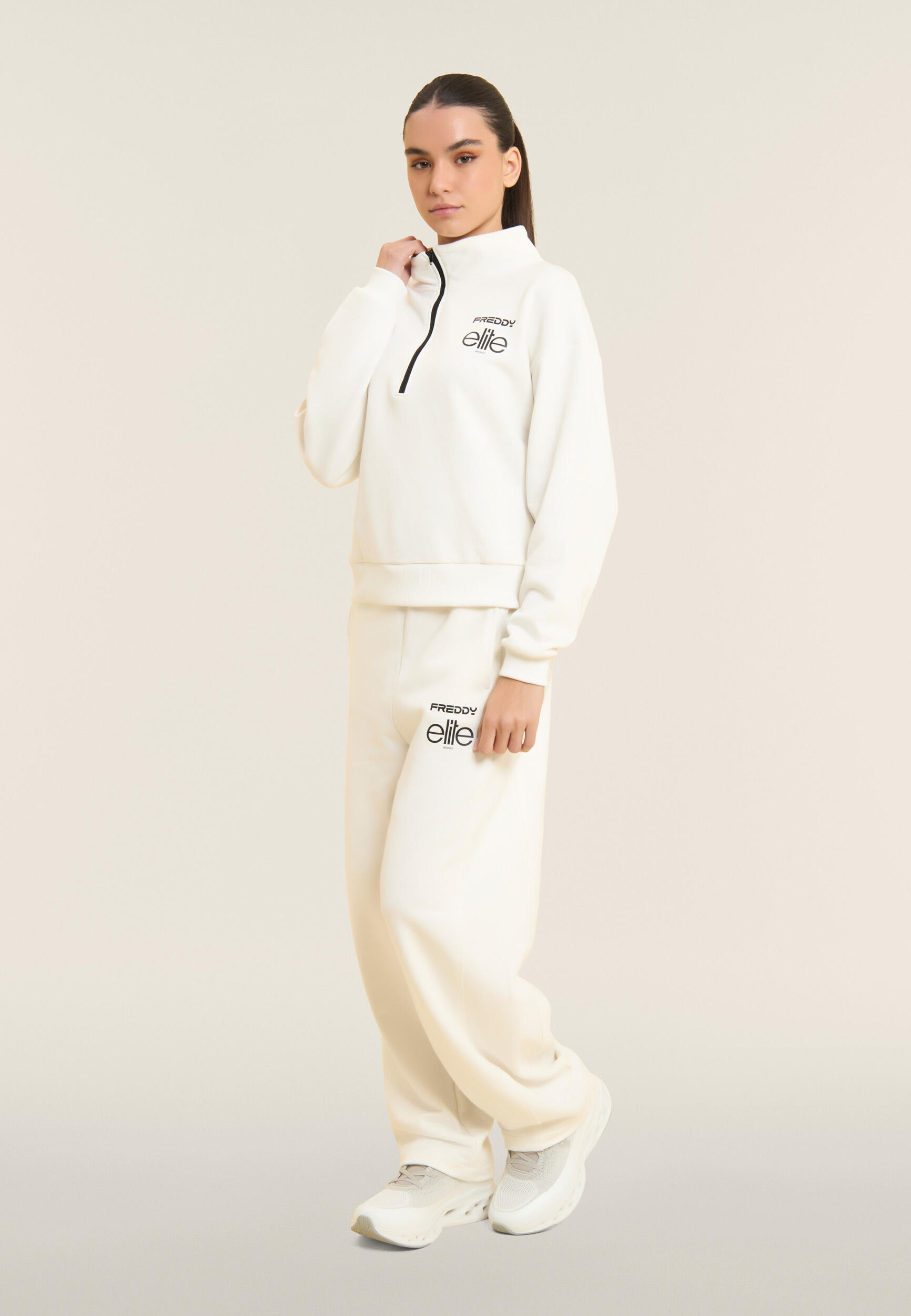 Felpa Comfort Fit Donna con Mezza Zip Freddy x ELITE 5/5