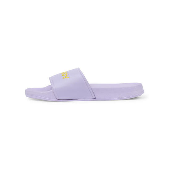 Claquettes slide pour femme aux couleurs pastel avec logos en relief