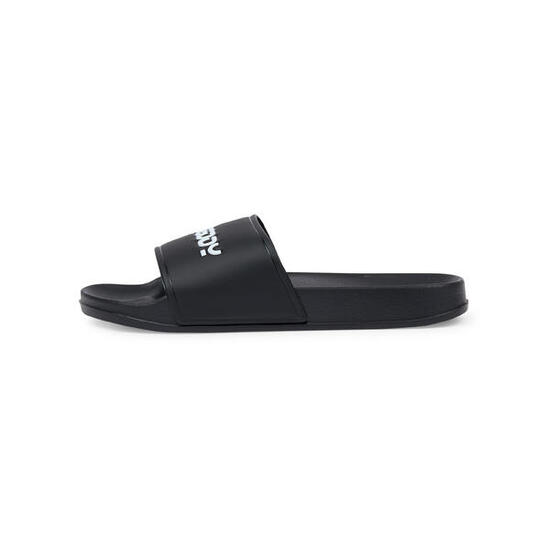 Claquettes slide pour homme avec logos contrastés et assise plantaire profilée