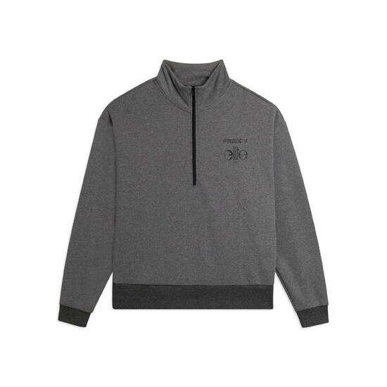 Felpa Comfort Fit Donna Mélange con Mezza Zip Freddy x ELITE