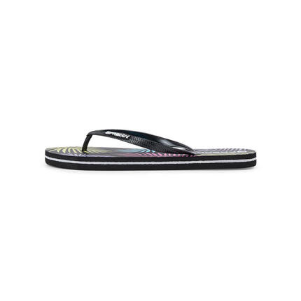 Tongs pour femme avec imprimé tropical et logo