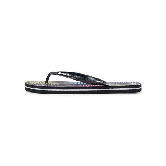 Tongs pour femme avec imprimé tropical et logo