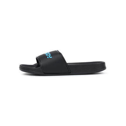 Sandalias de mujer con logotipos en contraste y plantilla moldeada