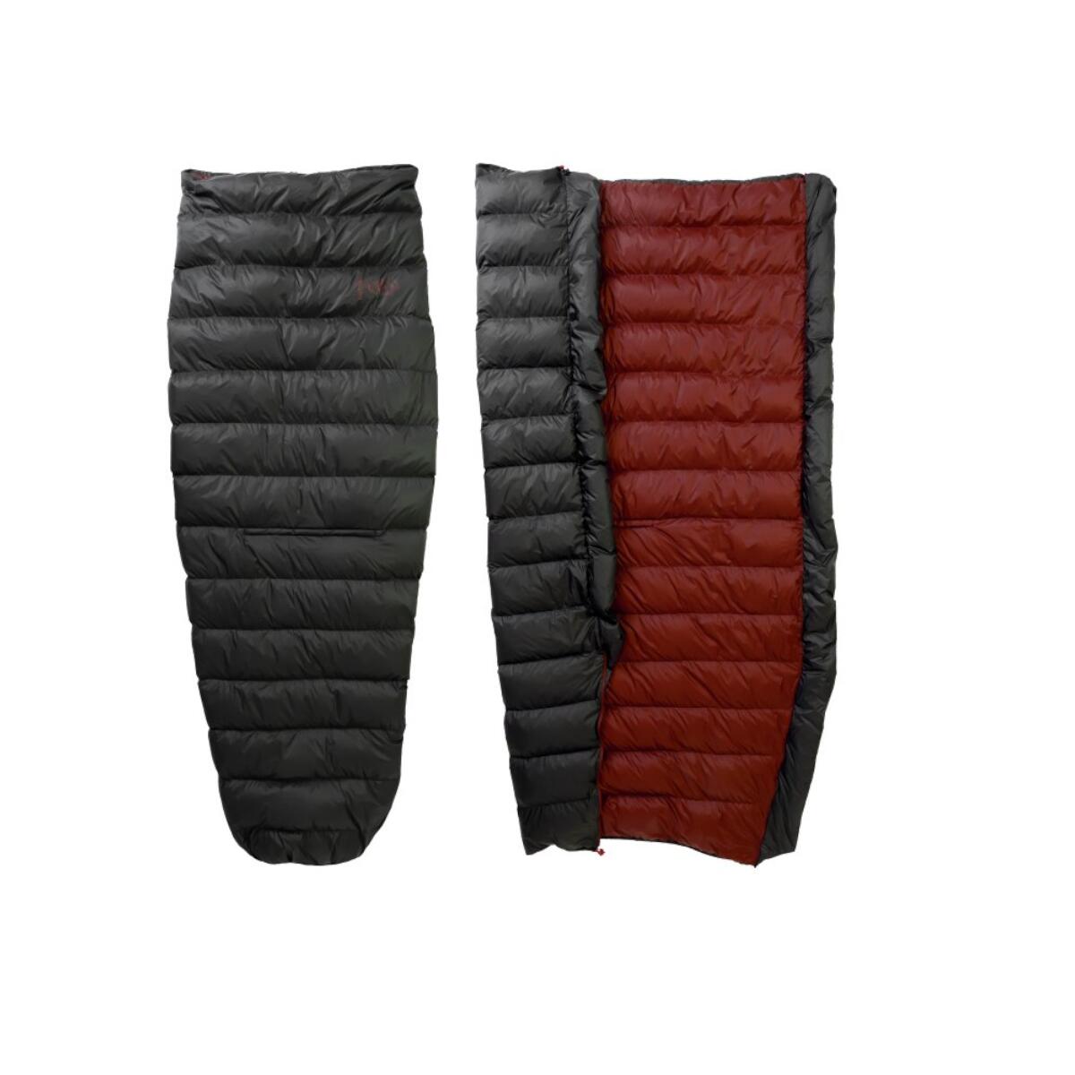 PATIZON Spací pytel ve stylu deky Multi Quilt 250 Jet Black - Fired Brick 200