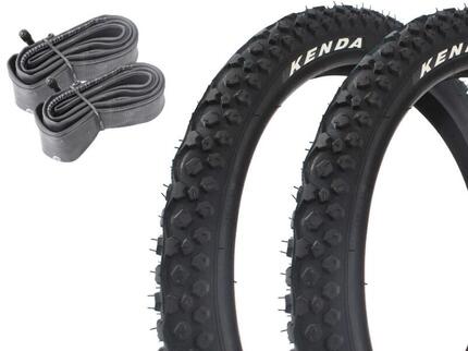 Set pneus BMX KENDA K-853 16 pouces x 1,75 pouces + chambre à air AV