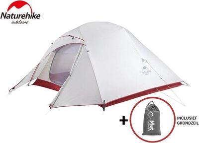 Naturehike cloud up 3 upgraded – 3 persoons lichtgewicht tent–wit/grijs