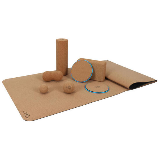 F2 Ultimative Yoga Set 8-teilig viel Zubehör wie Yoga Matte, Korkbälle uvm.