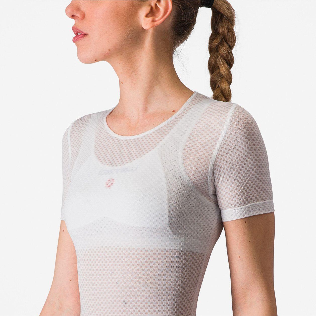 Maillot de Corps Manches Courtes Femme Castelli Pro Mesh Blanc 5/7
