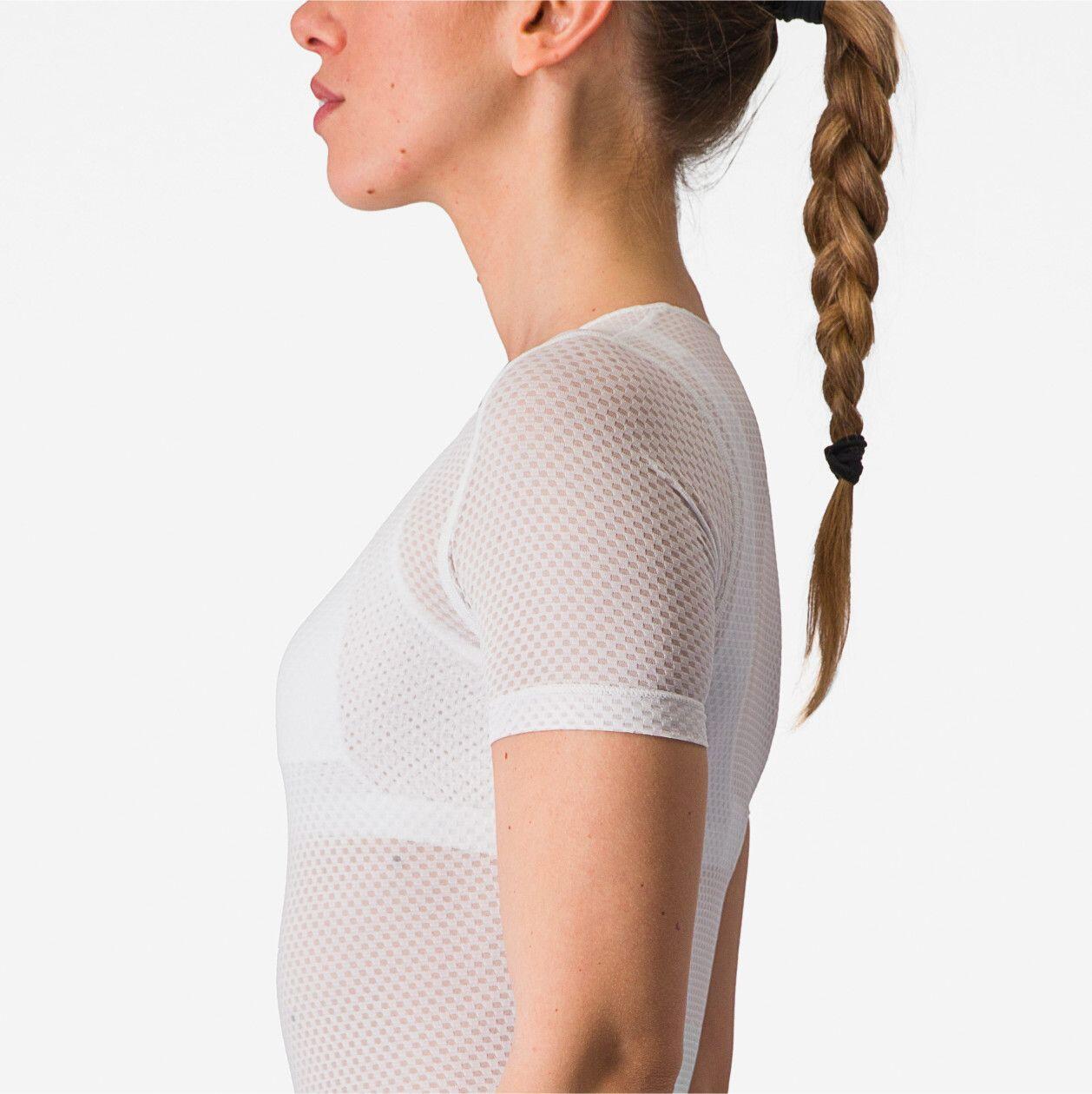 Maillot de Corps Manches Courtes Femme Castelli Pro Mesh Blanc 6/7