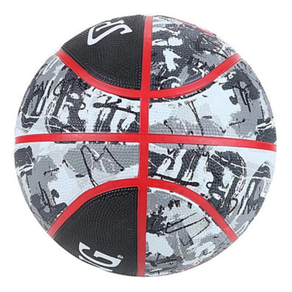 Balón de Baloncesto Spalding Black Red Graffiti Talla 7 3/3