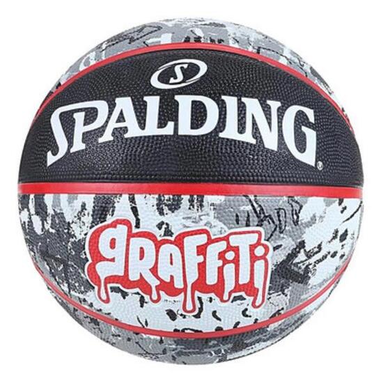 Ballon de Basket Spalding Graffiti Noir Rouge Taille 7