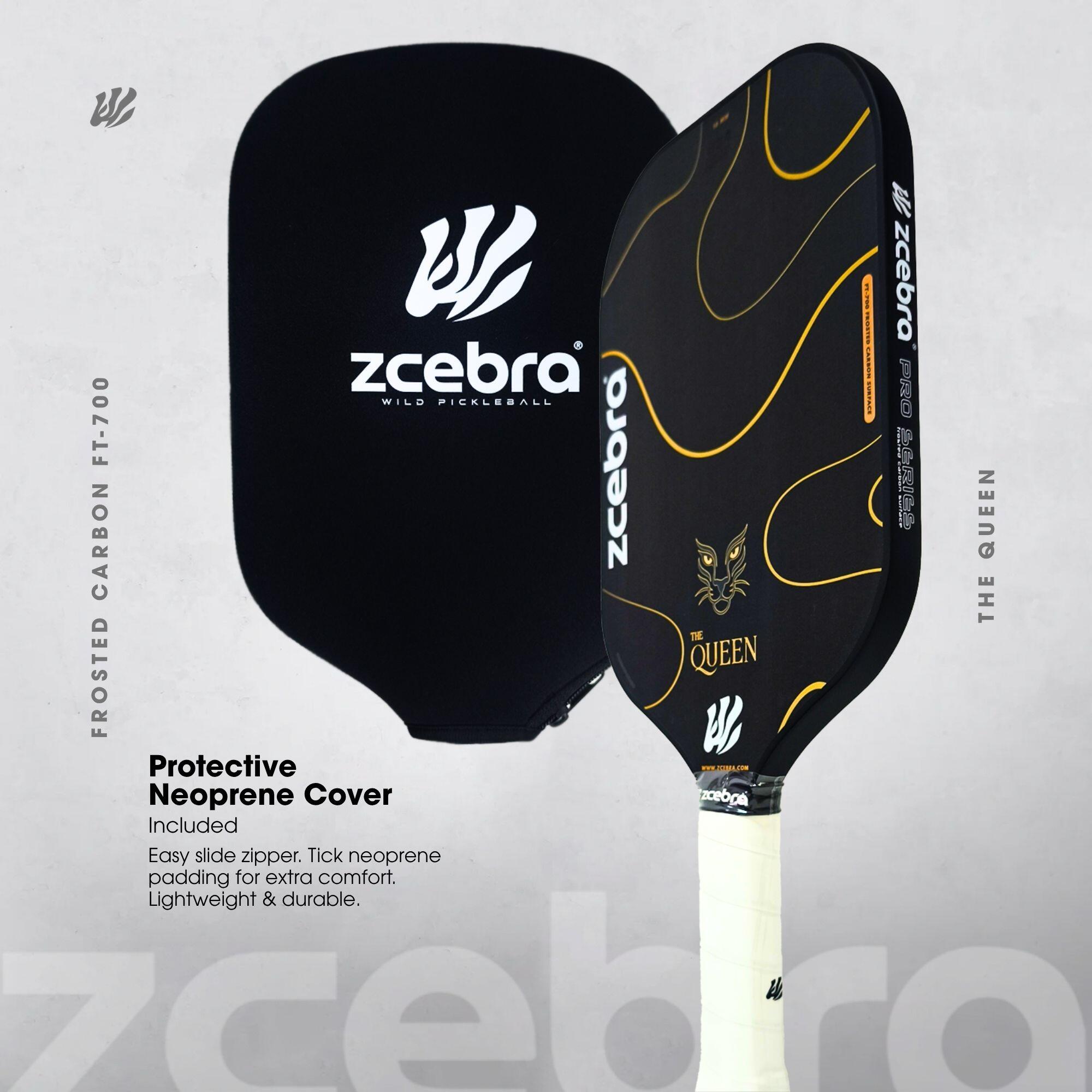 Pala de Pickleball Carbono Zcebra THE QUEEN Negra 3/7
