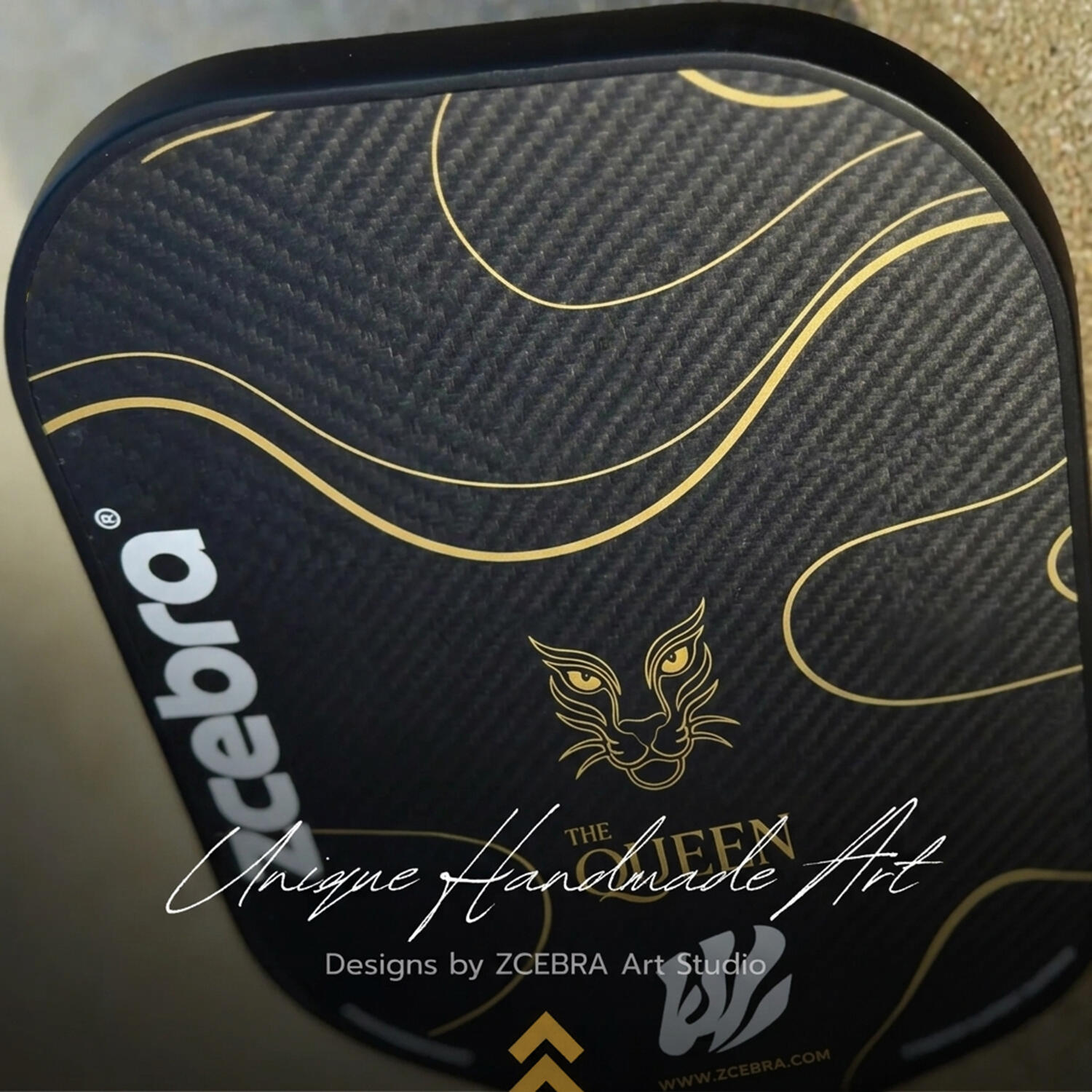 Pala de Pickleball Carbono Zcebra THE QUEEN Negra 4/7