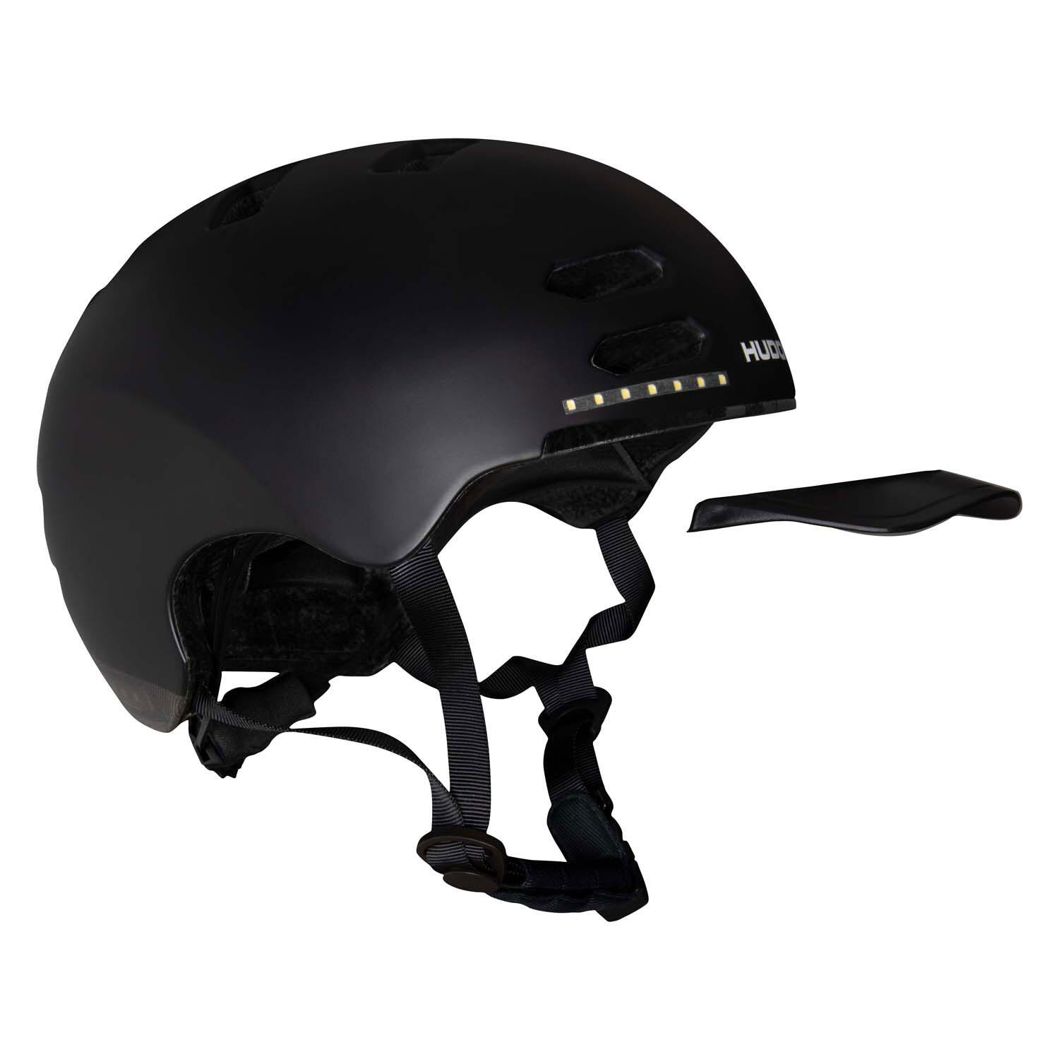 Casque de patinage Hudora noir avec éclairage LED, taille M (55-58 cm) 2/7
