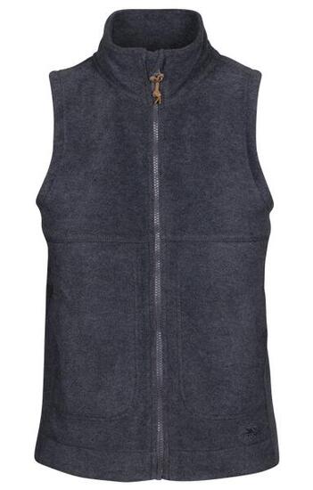 Gilet polaire filé effet chiné 2058 avec zip et 2 poches