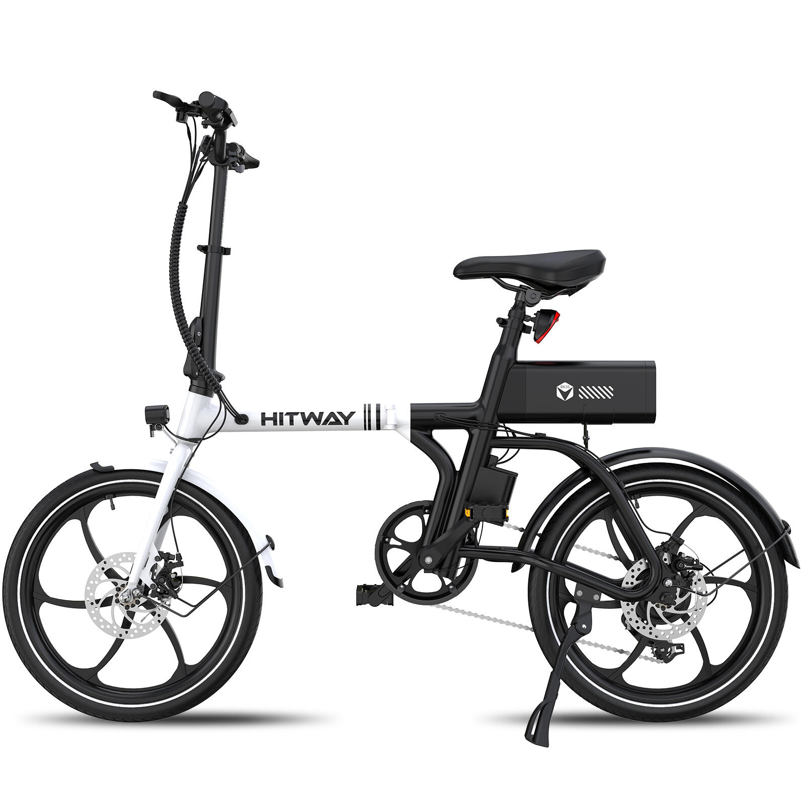 Bici elettrica pieghevole 20" app smart 7 velocità bk35 3/7