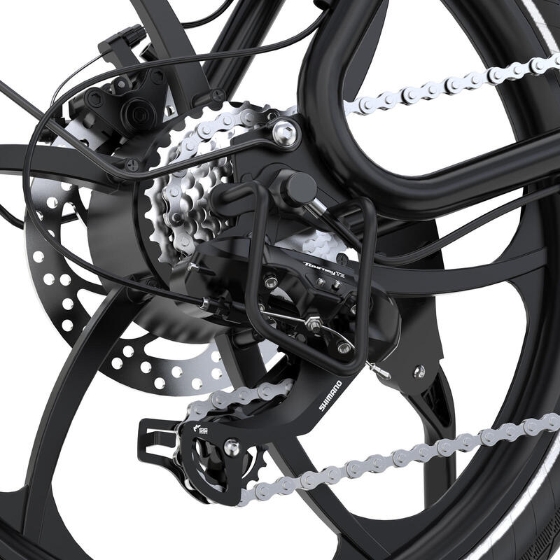 Bicicletă electrică pliabilă 20" aplicație smart 7 viteze bk35