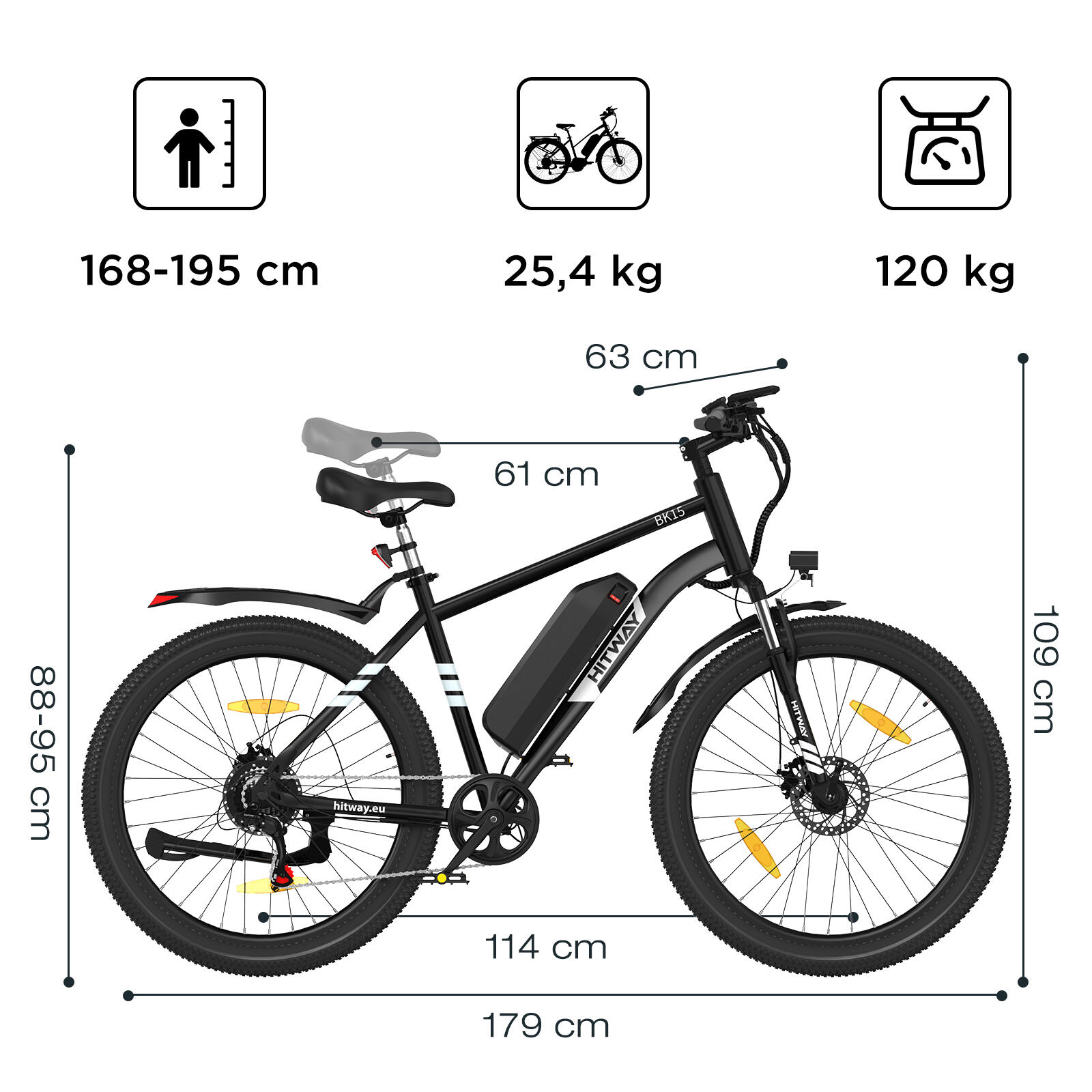 Homme VTT électrique 27,5" batterie 13Ah amovible 7 vitesses 100km 7/7