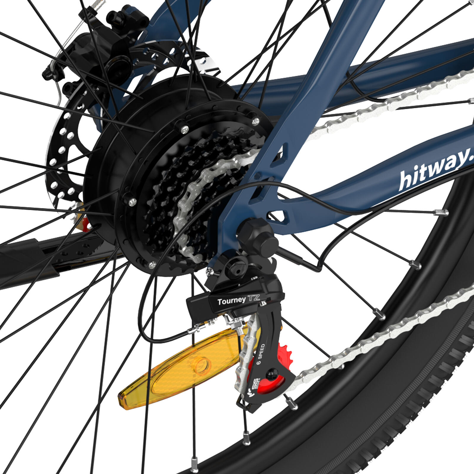 Homme VTT électrique 27,5" batterie 13Ah amovible 7 vitesses 100km 4/7