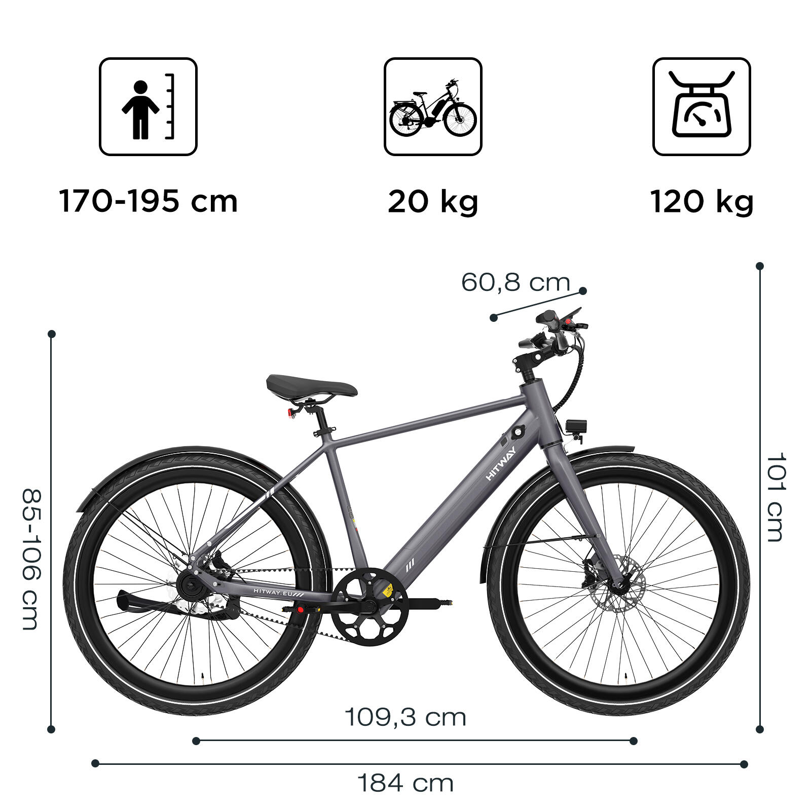 Vélo de ville électrique cadre haut courroie capteur de couple bk19pro 7/7