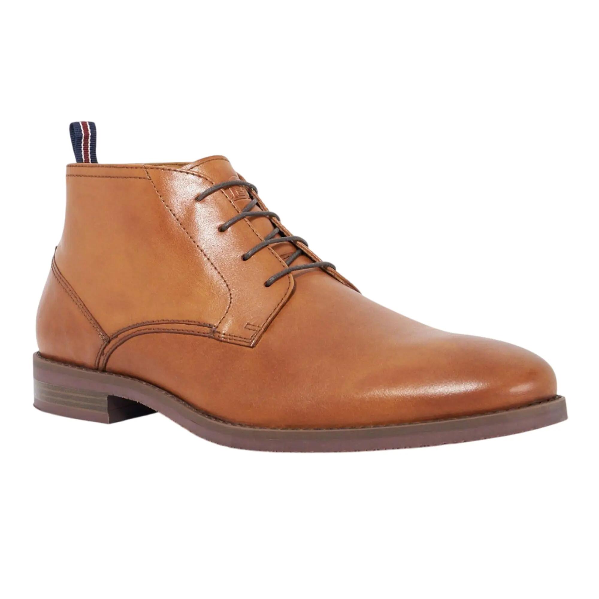 Dune London Mens Minato Leather Lace Up Ankle Boots