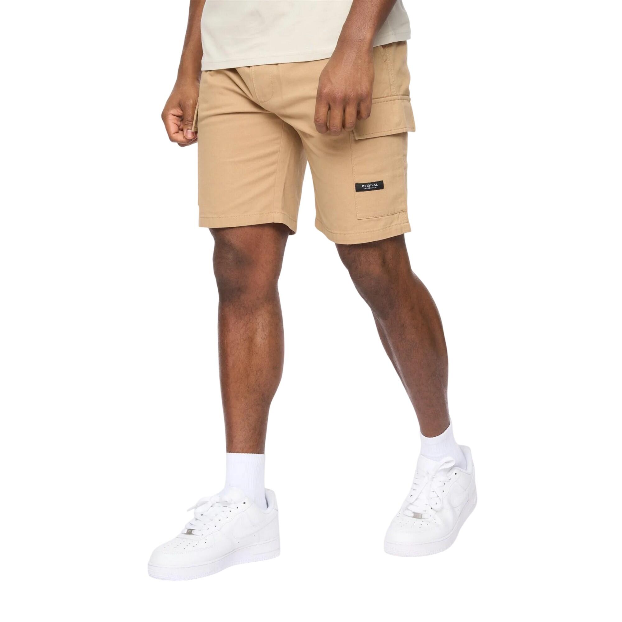 Crosshatch Mens Utilate Elasticated Waist Cargo Shorts
