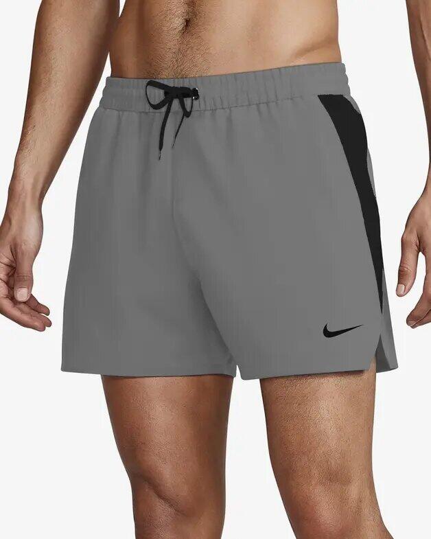 Nike Swim Contend Solid Essentials 5" Volley  Grigio-Nero M 1/3