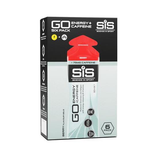 SIS GO Energy + Caffeine Gels (6x60ml) Berry - Énergie et endurance