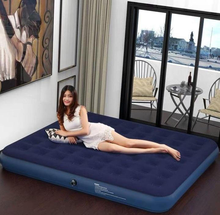 Bestway 75" Double Flocked Airbed Inflatable Home Camping Airbed 2/3
