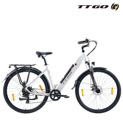 Heren/dames e-bike hz-28 120km 28" 250w 2026, wit