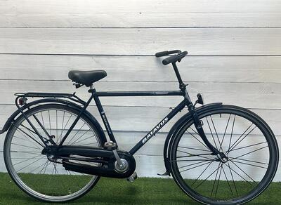 Batavus stadsfiets, zwart - heren city speed, 28" wiel, met standaard
