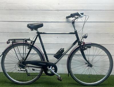 Gazelle stadsfiets zwart, stadsfiets city speed, 28", tweedehands