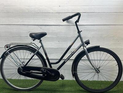 Sparta stadsfiets zwart 28" - tweedehands, coasterrem, kettingkast