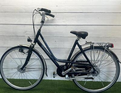 Gazelle stadsfiets, blauw - 28" 7-speed, handremmen, met standaard.