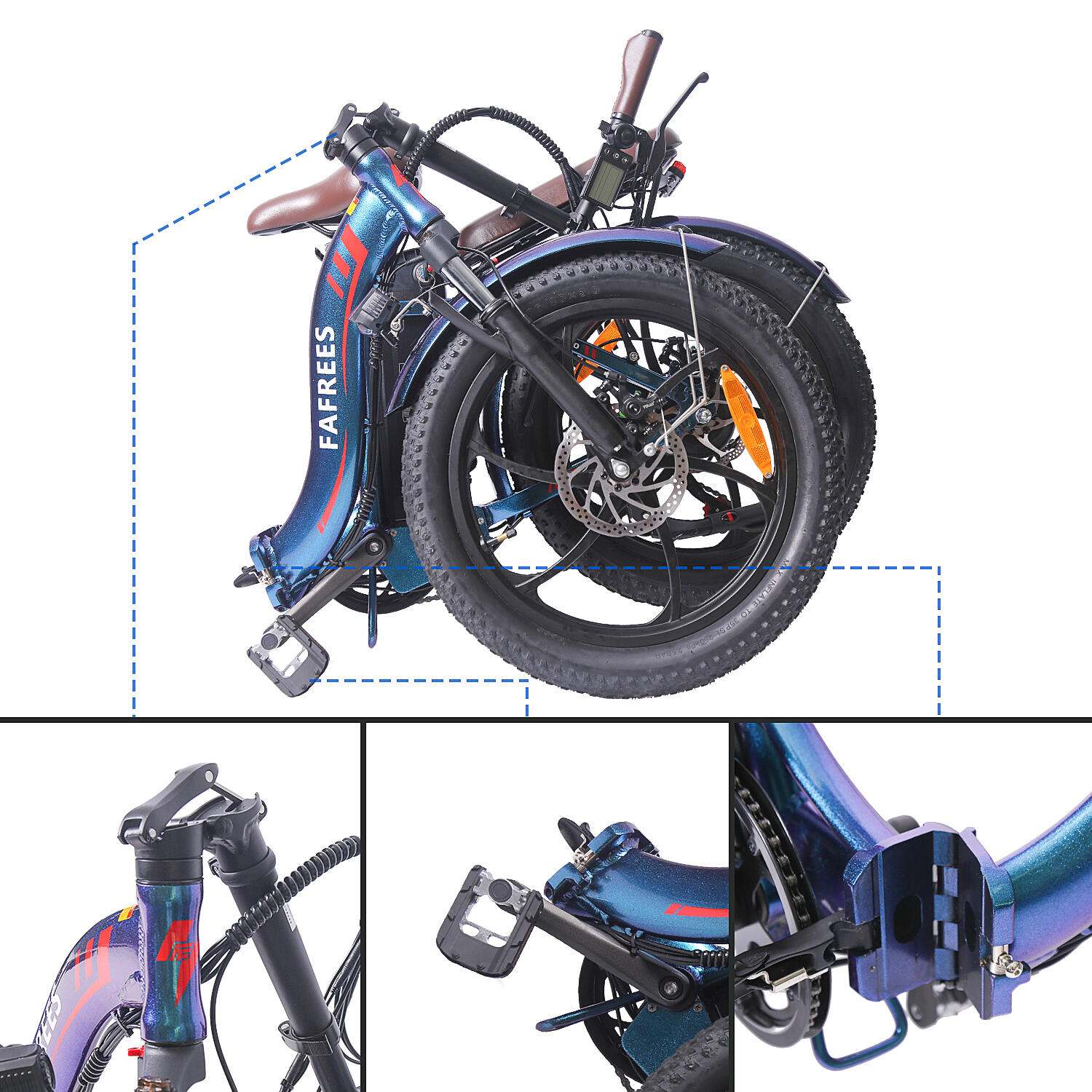 F20 Pro Bicicleta eléctrica urbana 36V 20Ah neumático 20 pulgadas 6/6