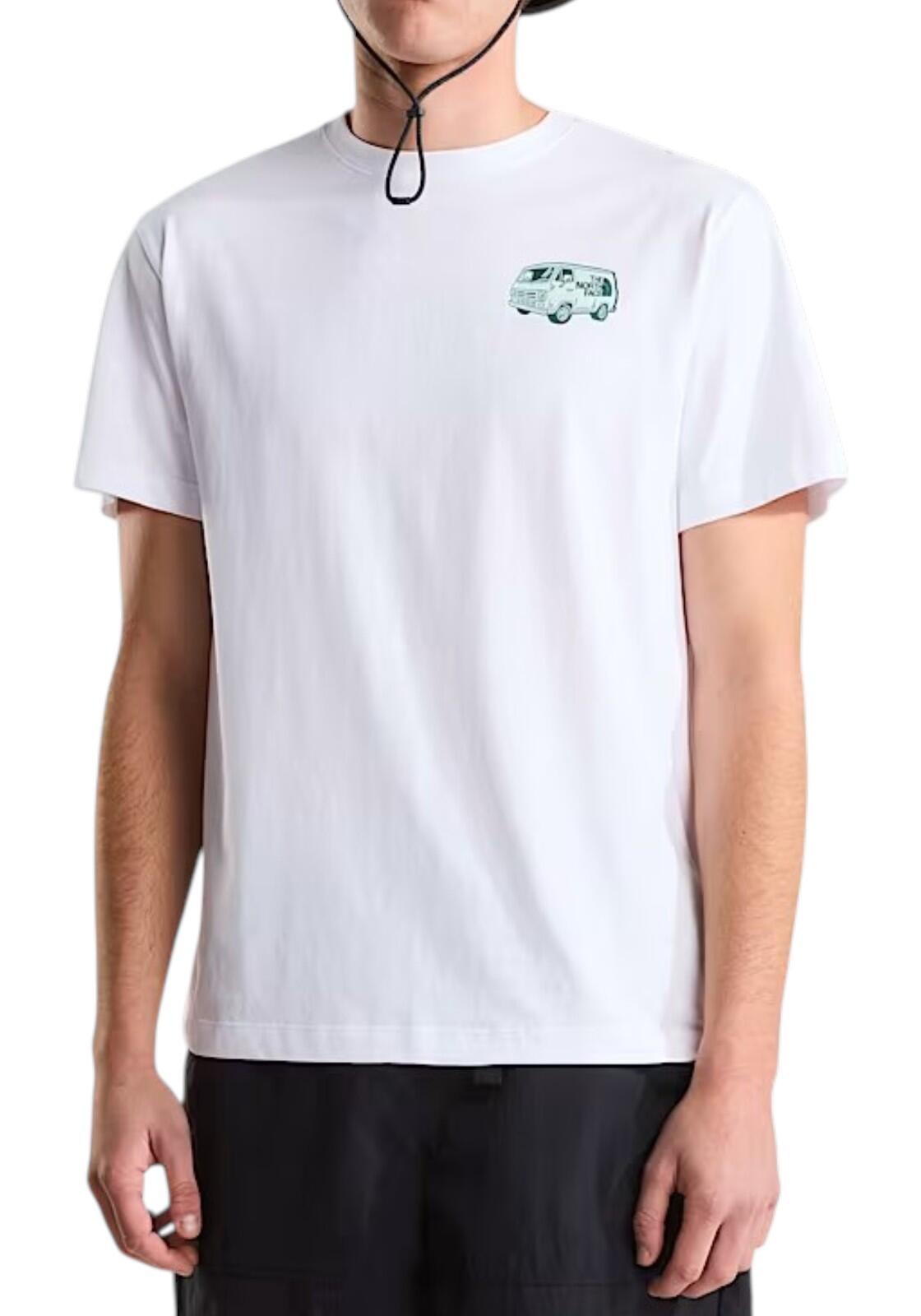 Camiseta Blanca The North Face con Estampado Van Life Stone Slab de Corte Holga 3/6