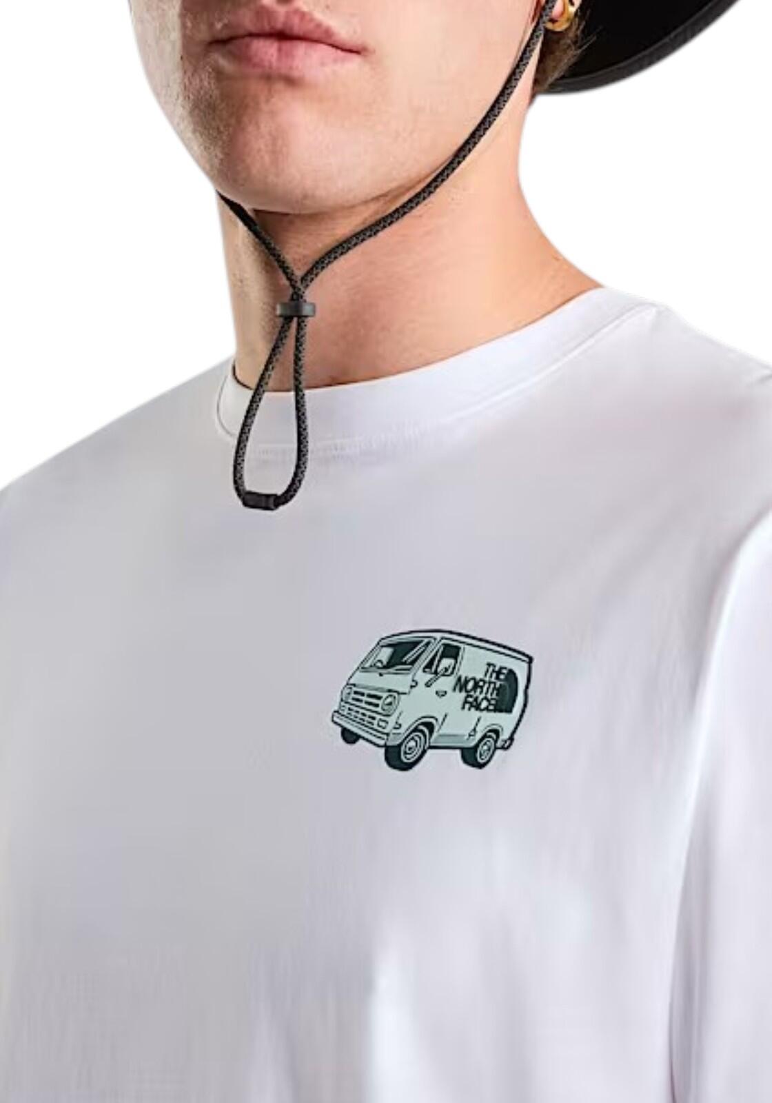 Camiseta Blanca The North Face con Estampado Van Life Stone Slab de Corte Holga 5/6