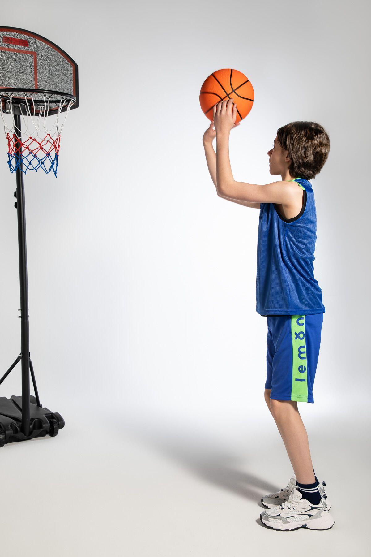 Voetbalshort voor kinderen WL6 blauw 6/6