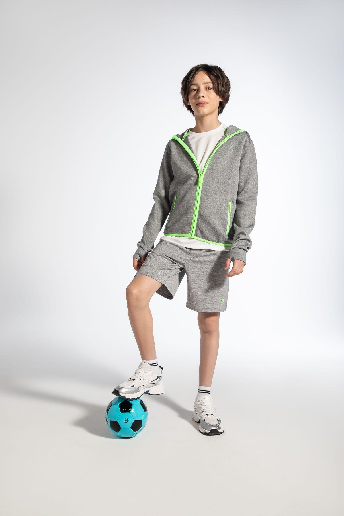 Shorts de sport enfant WL6 gris 7/7