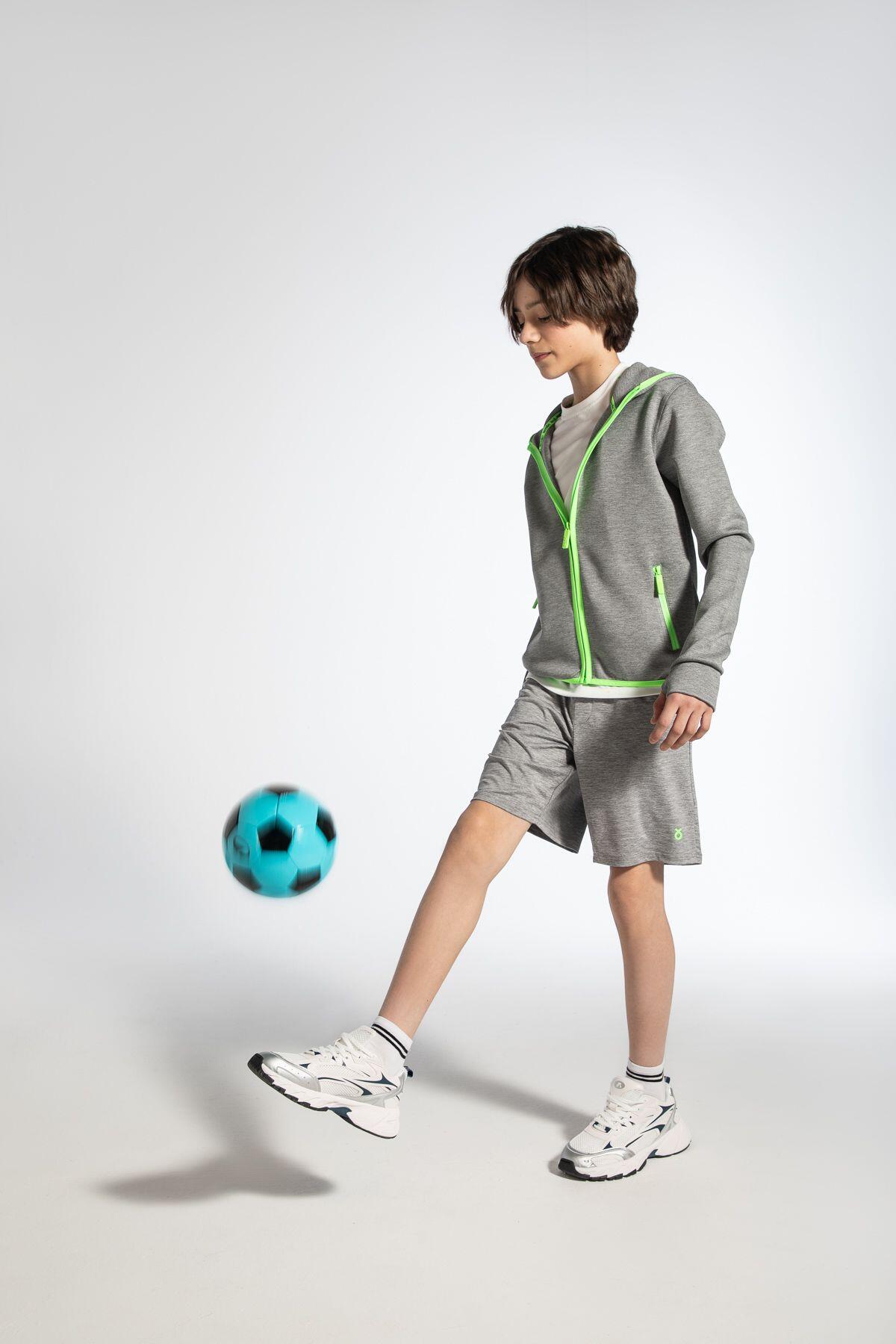 Shorts de sport enfant WL6 gris 6/7