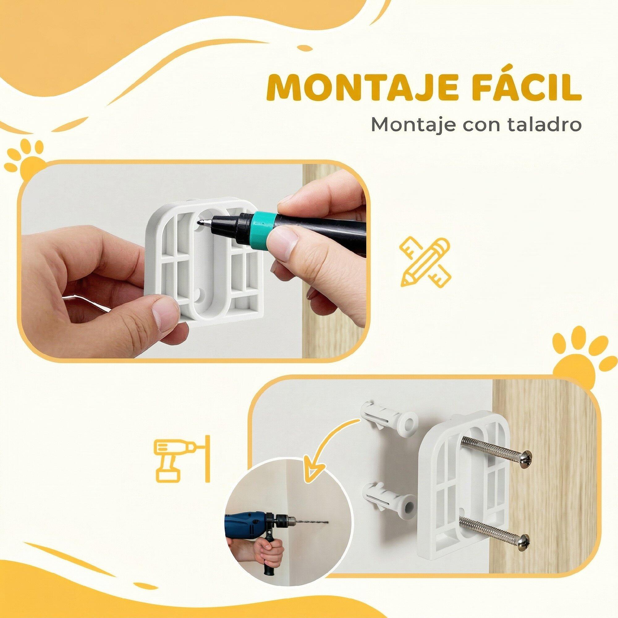 Barreira para Cães PawHut Branco 4/5