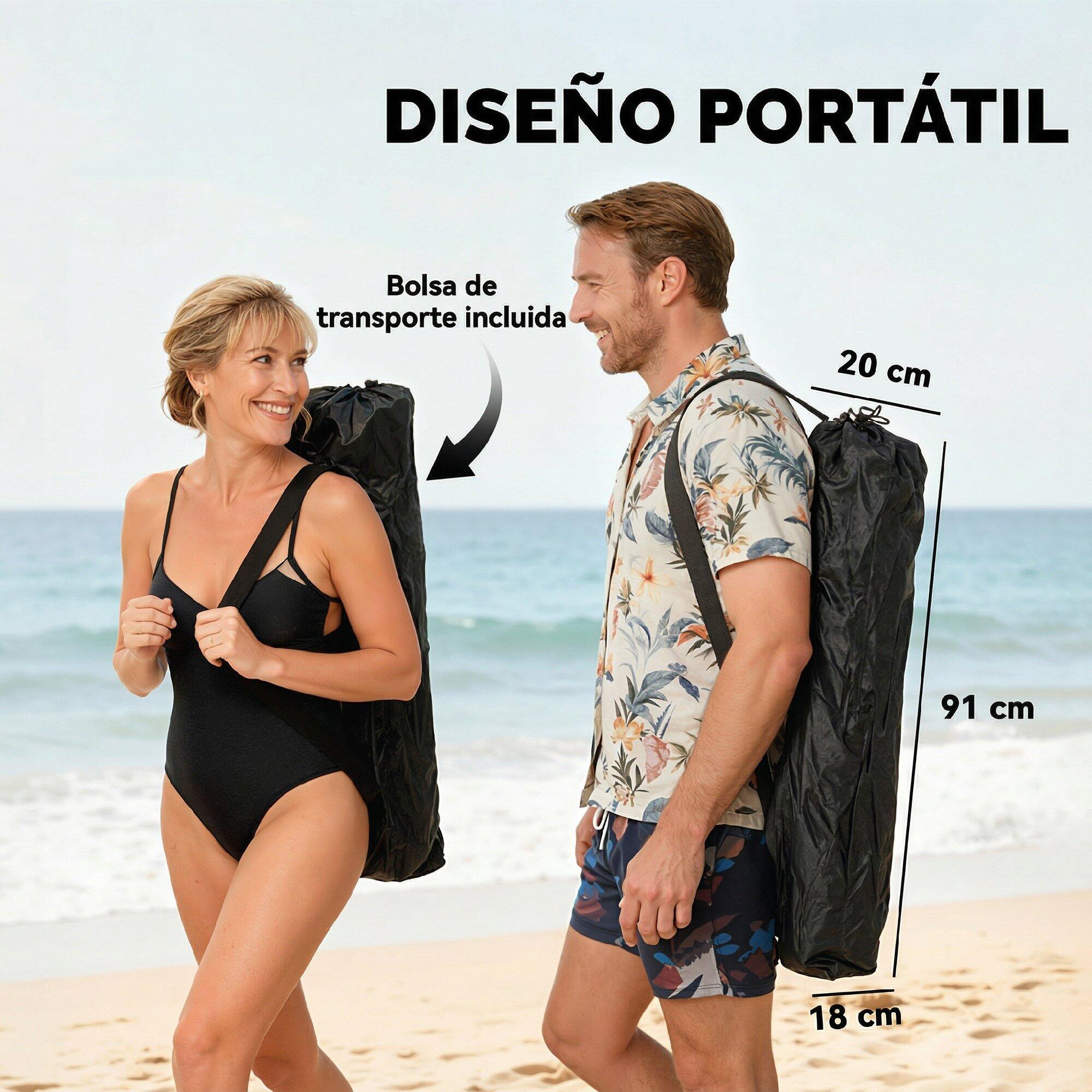 Espreguiçadeiras de camping 165x80x90 cm preto Outsunny 5/5
