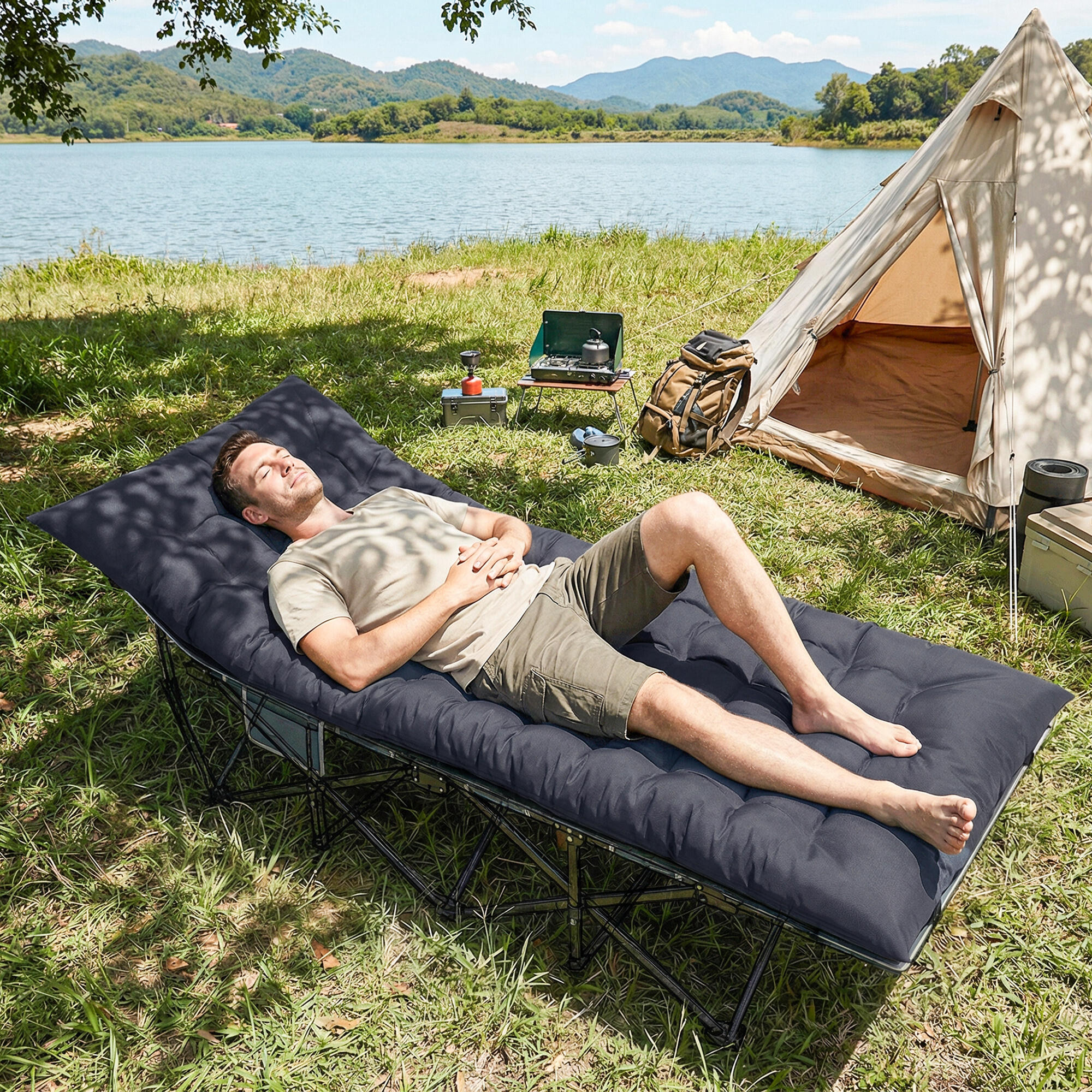 Tapete de Campismo Outsunny Cinzento Escuro 5/5