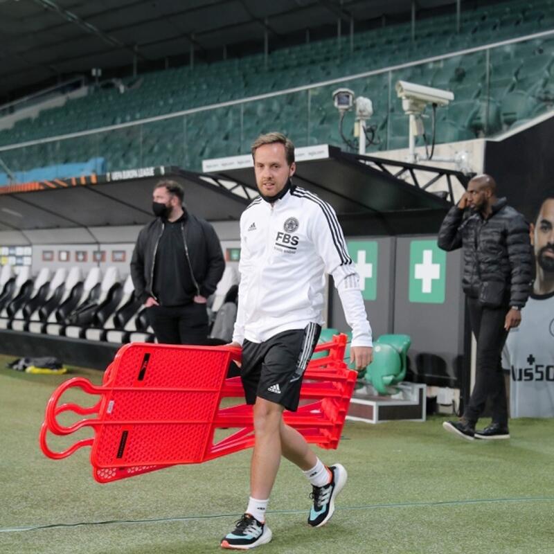 Mur piłkarski PRO 180cm pasywny obrońca czerwony 3/5