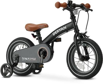 Bicicletta per bambini 3 in 1 da 14 pollici - Balance bike - Con rotelle - Blu