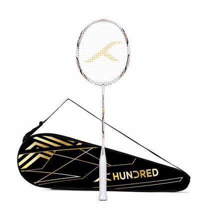 Badmintonschläger mit Schlägerhülle - Powertek 2000 rot
