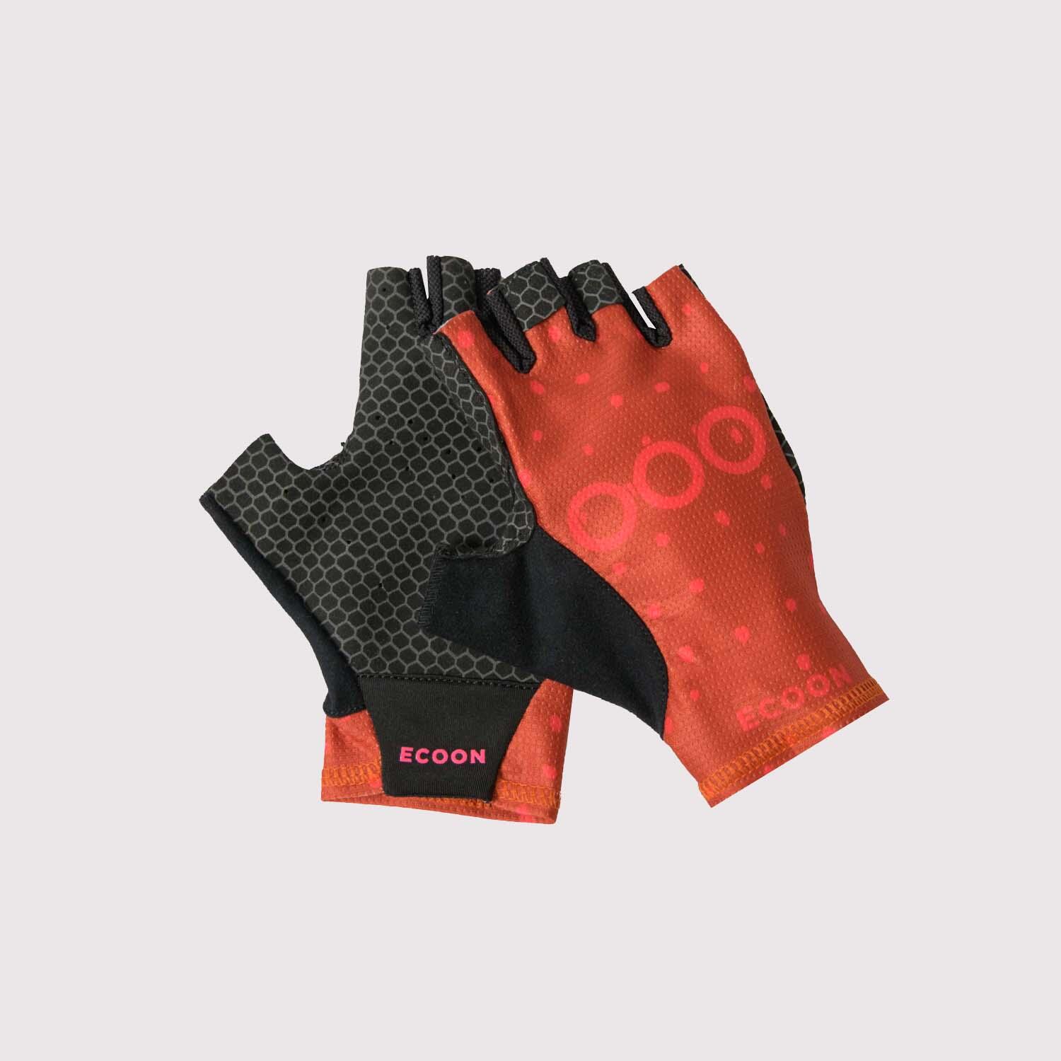 Gants de cyclisme ECOON modèle Ventoux couleur rouge 2/4
