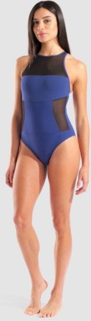 Maillot de bain Arena Mesh Panels Dos Swim pro Bleu Femme 5/5