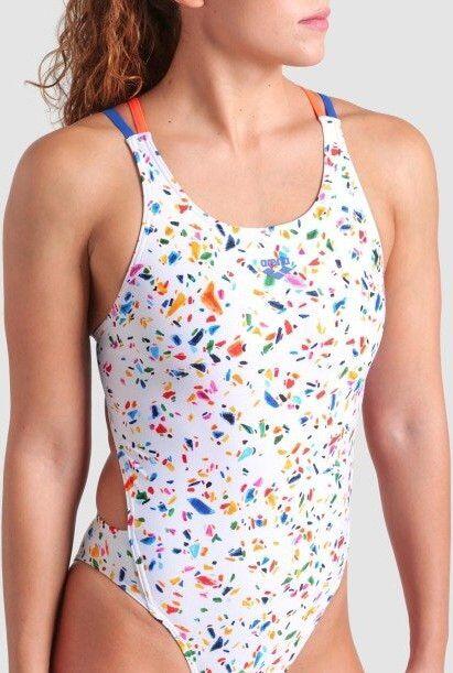 Maillot de bain Arena Confetti Blanc/Multicolore Femme 3/5