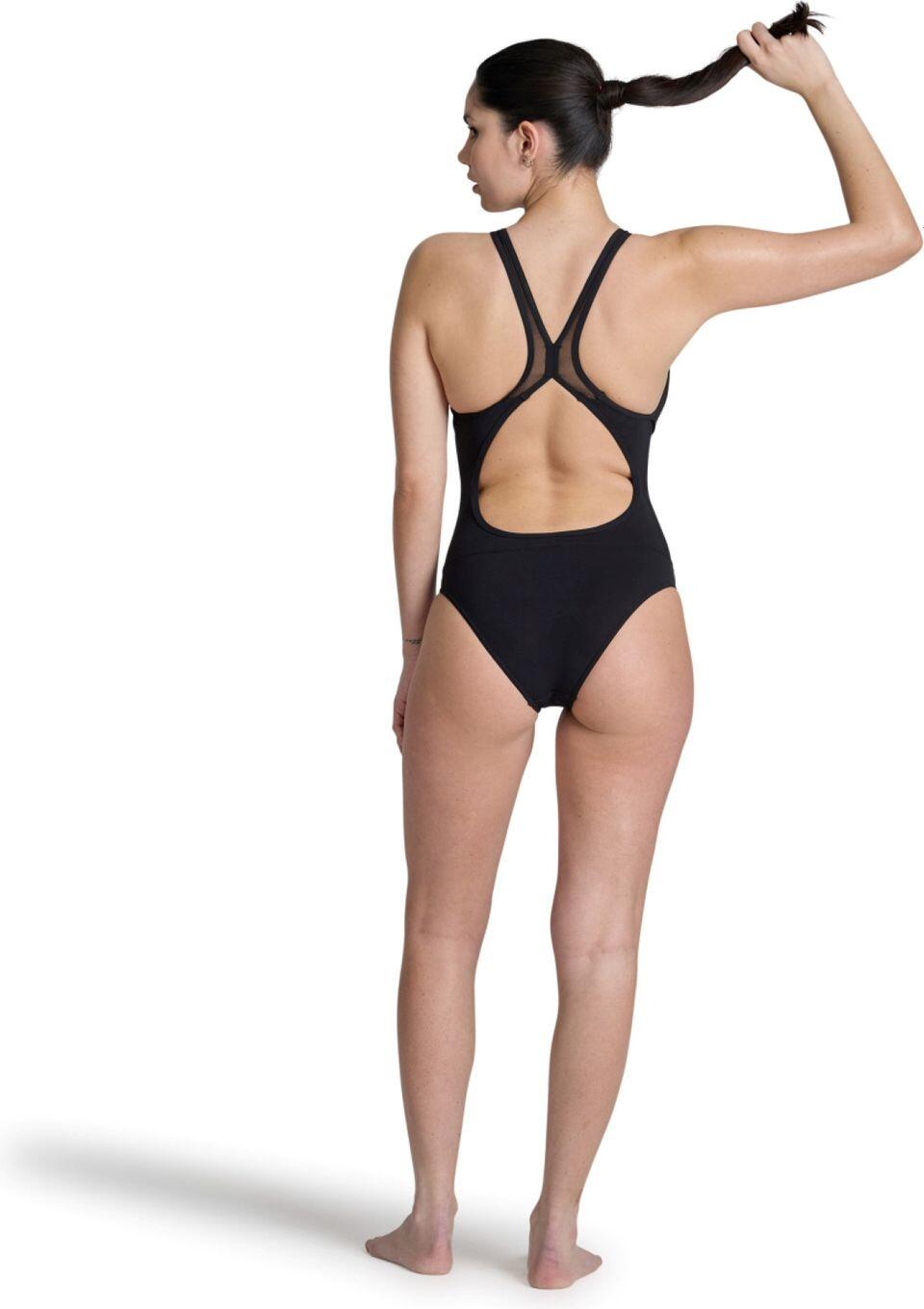 Maillot de bain Arena Mesh Panels Dos Swim pro Noir Femme 4/7
